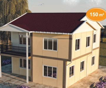 150 m² DUBLEKS PREFABRİK EV