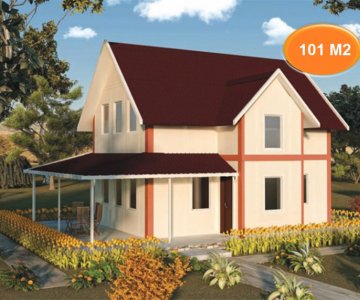 101 m² DUBLEKS PREFABRİK EV