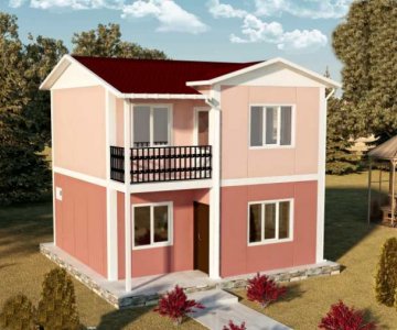 80 m² DUBLEKS PREFABRİK EV