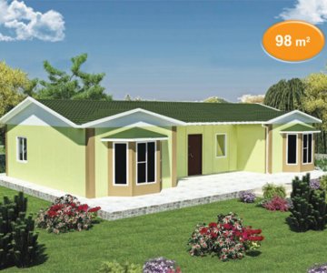 98 m² PREFABRİK EV