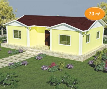 73 m² PREFABRİK EV