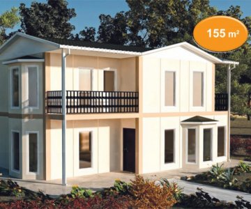 155 m² DUBLEKS PREFABRİK EV